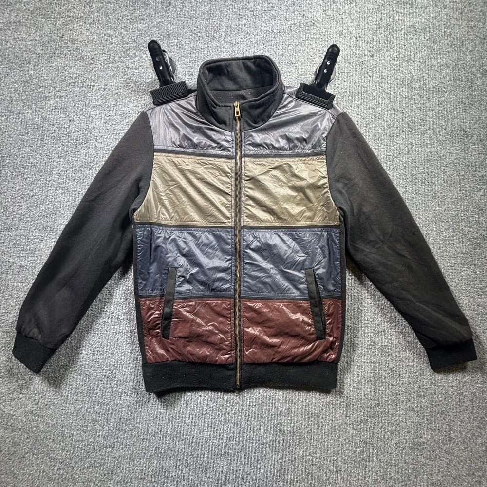 ENRG Jacket Men's Medium Multi Colorblock Cotton Full Zip Outdoor Casual Wear